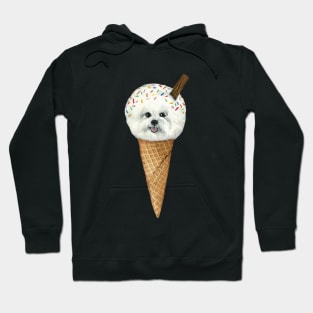 Bichon Frise Ice Cream Dog Hoodie